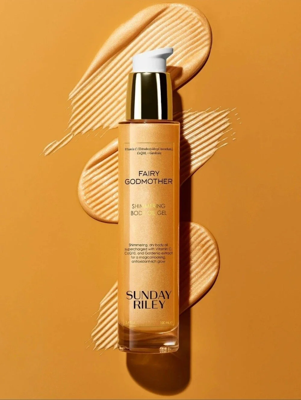 Sunday Riley Fairy Godmother Shimmering Body Oil Gel (Gold) NIB!